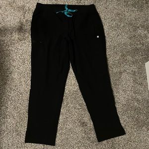 Figs women’s yoga yoga WB freed lined scrub pants, Black, NWT